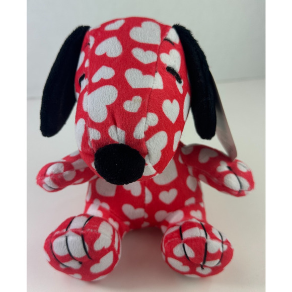Hallmark Peanuts Snoopy Valentines Hearts Pattern Small 6" Plush NEW with TAG - Picture 4 of 5